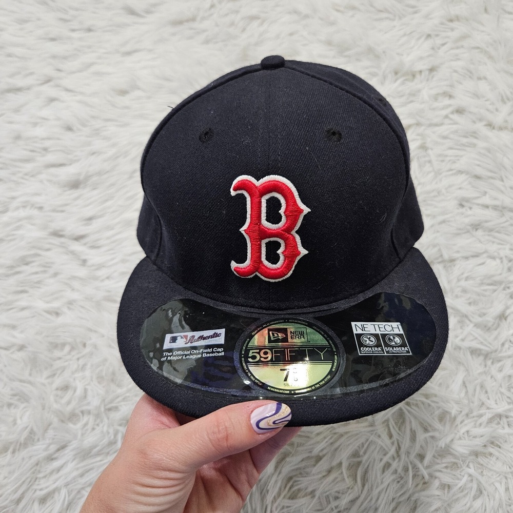 New Era 59fifty Authentic MLB Navy Blue Boston Fitted On Field Baseball‎ Hat